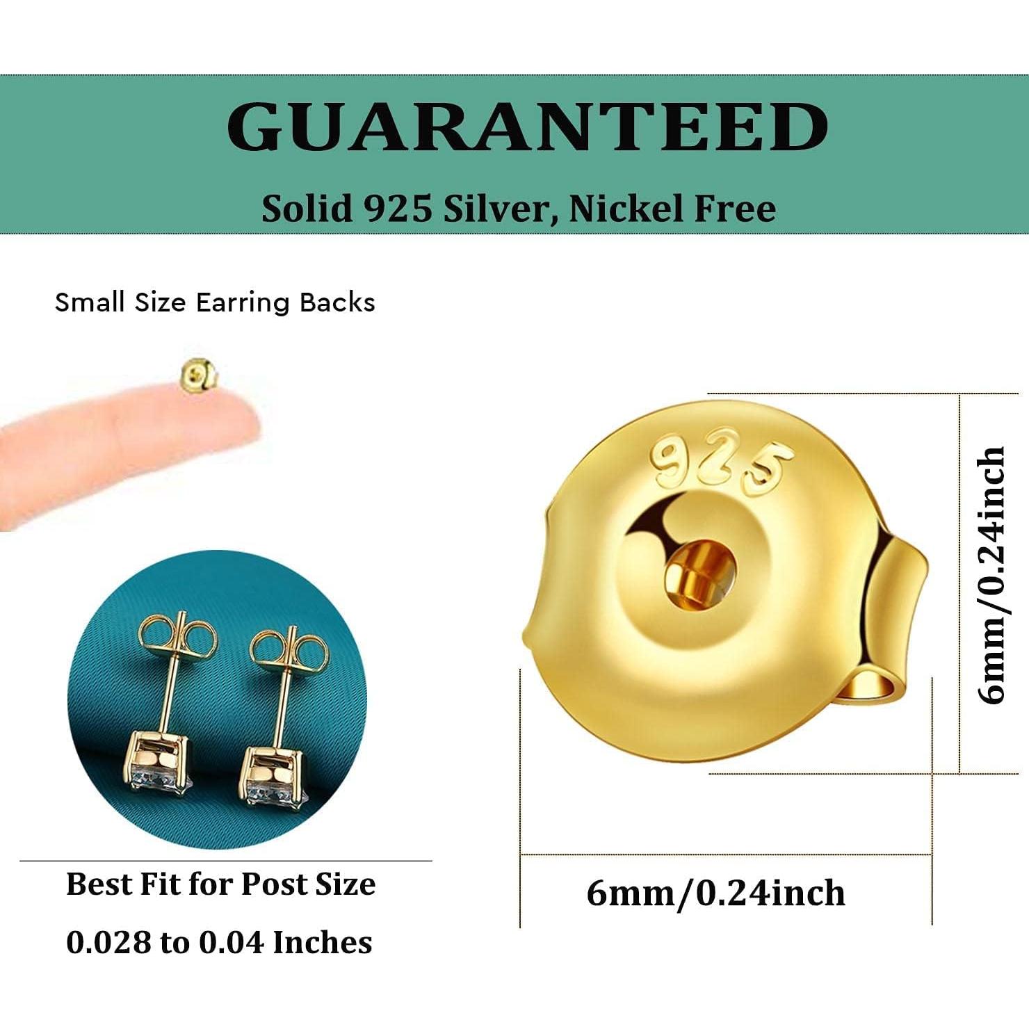 Resortes Ajustables Catinee para Aretes de Oro 14K y Plata 925 - 6 Pares