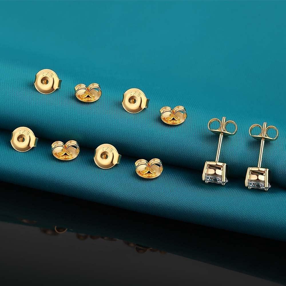 Resortes Ajustables Catinee para Aretes de Oro 14K y Plata 925 - 6 Pares