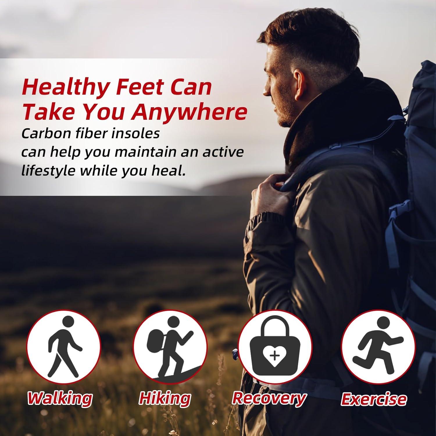 Plantillas de fibra de carbono LARXREHY 235mm para pies