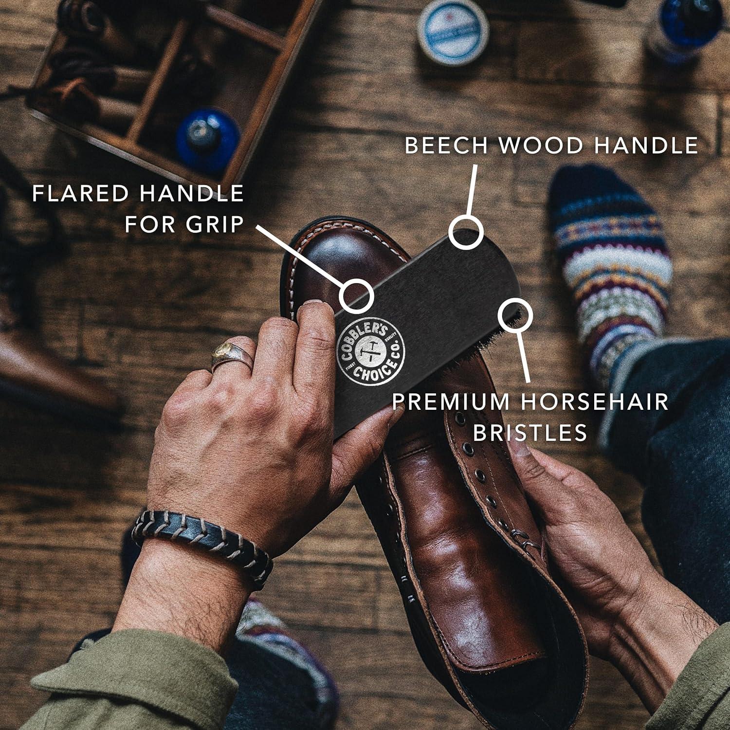 Cepillo de Zapatos Premium Cobbler's Choice - Cerdas de Caballo