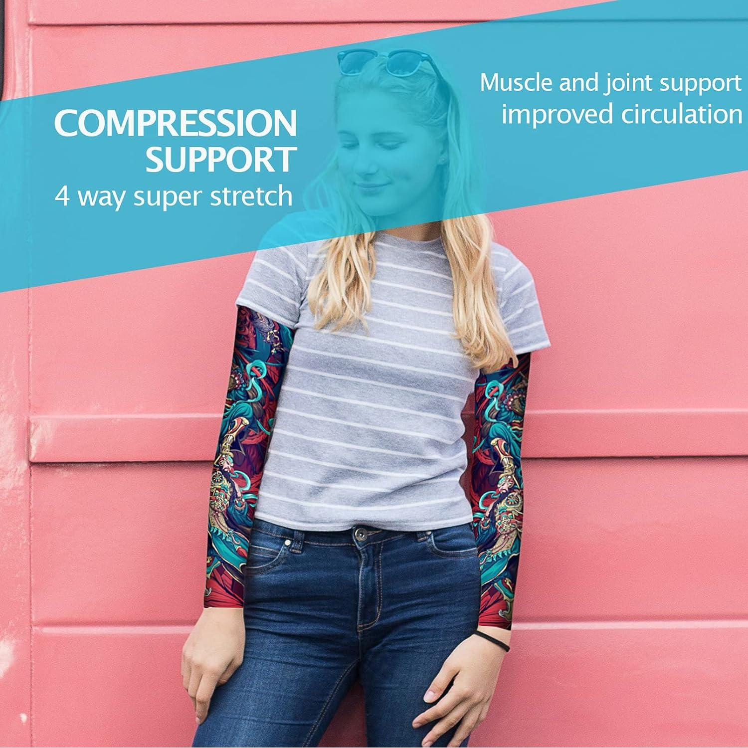 Mangas de Maquillaje Halloween Aresvns UV Protección Solar