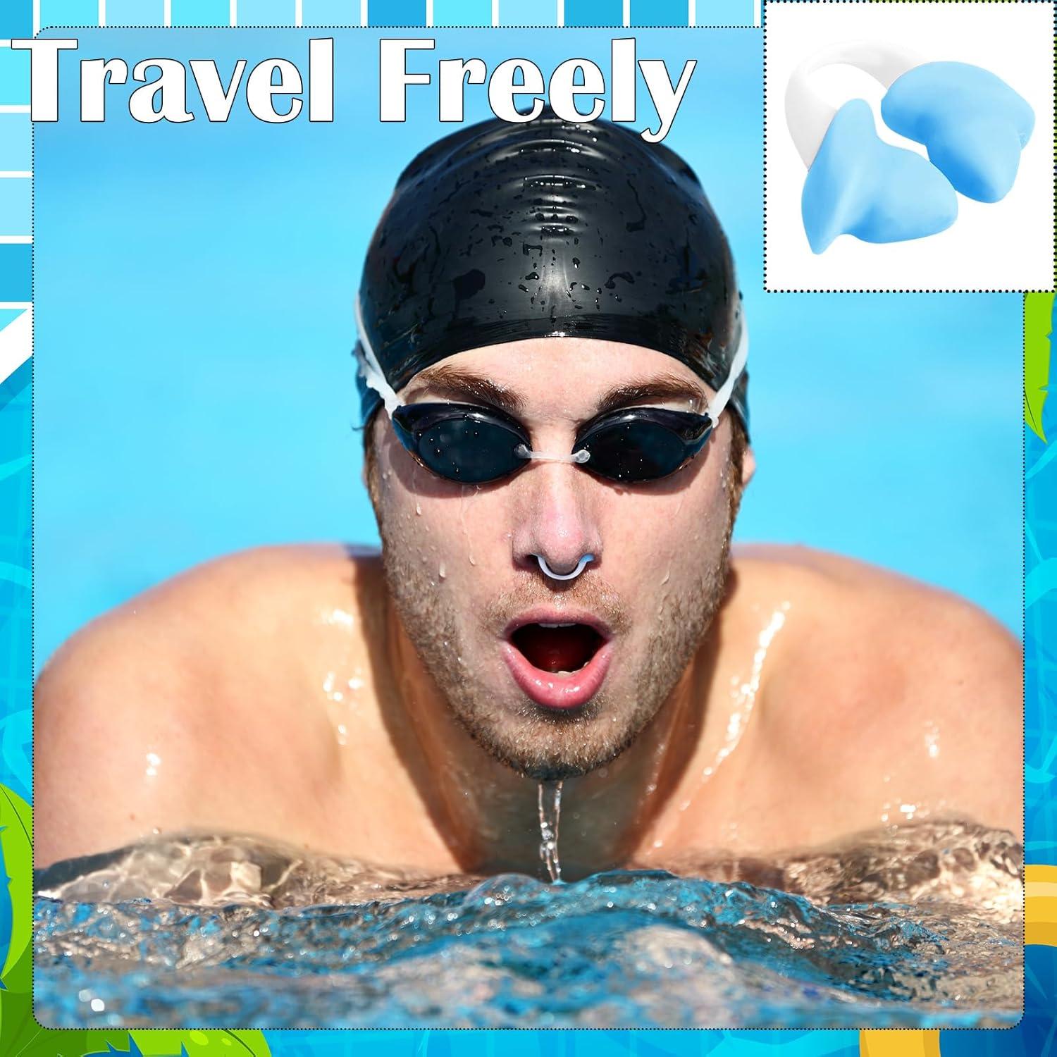 Tapones de Nariz para Natación Soulchen de Silicona Azul - 2 Pcs