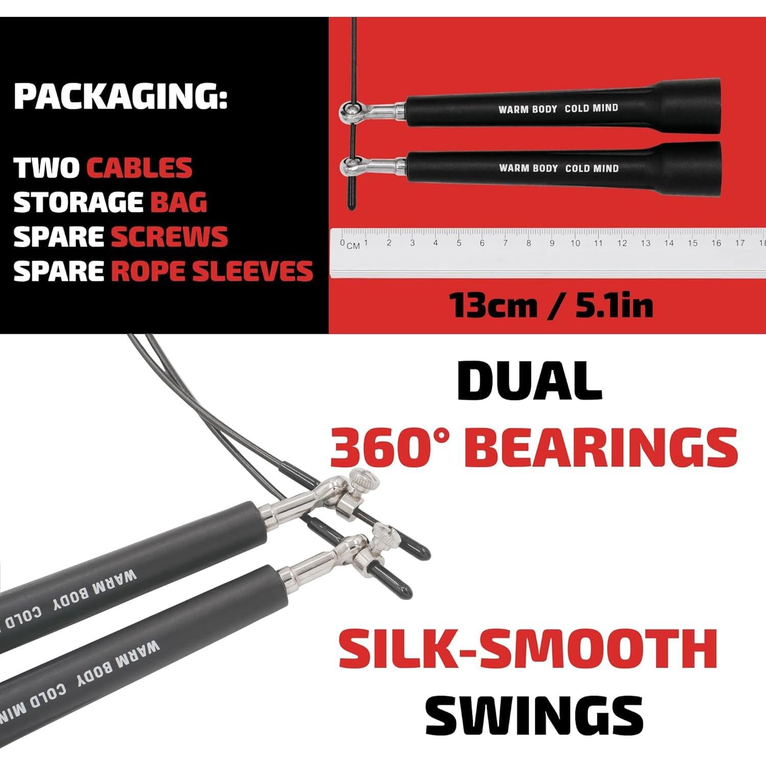 Cuerda de Salto Ajustable WARM BODY COLD MIND 2.79m Unisex