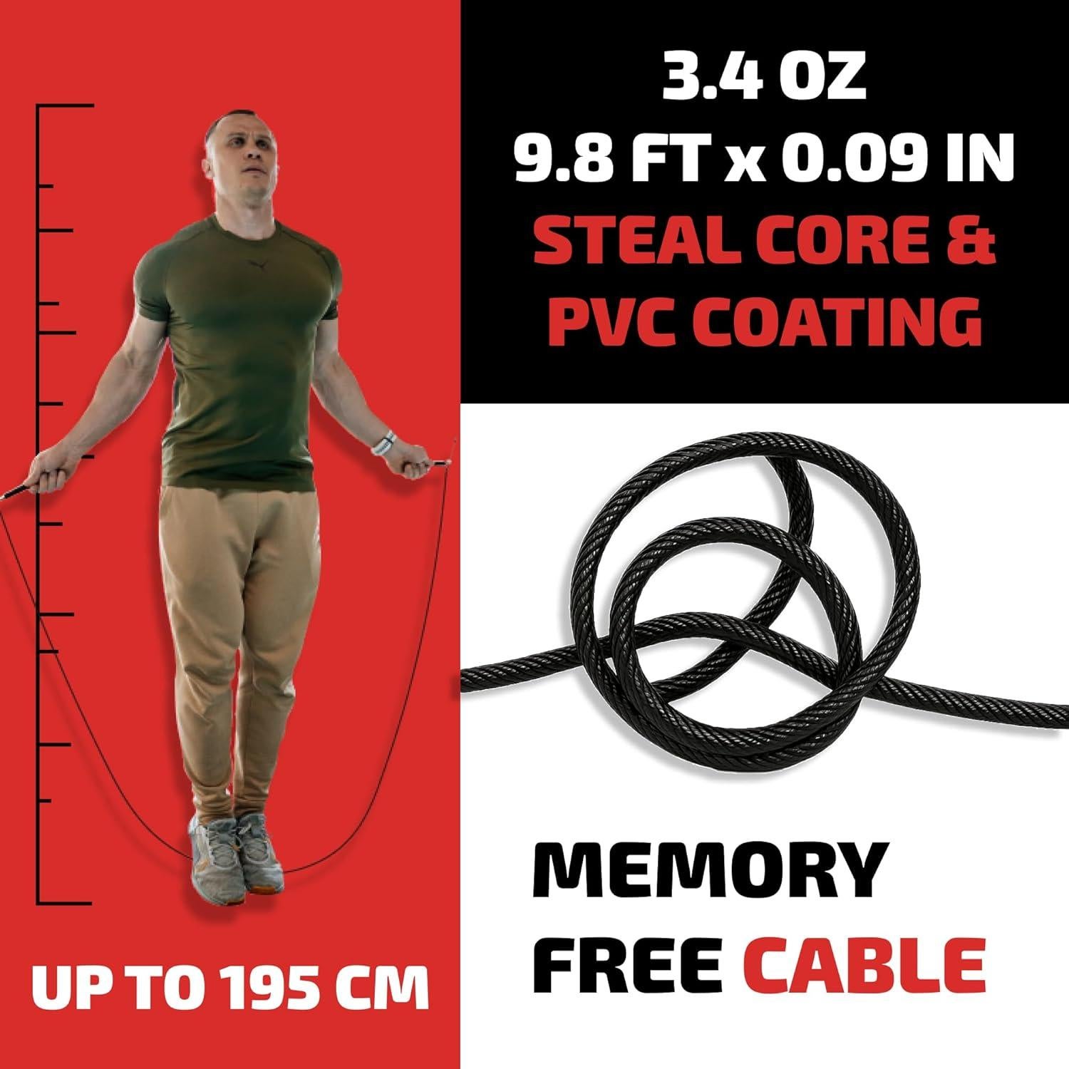 Cuerda de Salto Ajustable WARM BODY COLD MIND 2.79m Unisex