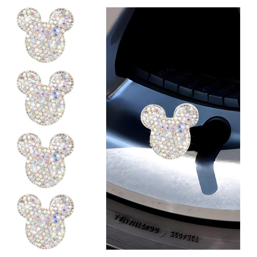 Tapas de Válvula de Neumático KHGUZ Brillantes 4PCS Universal