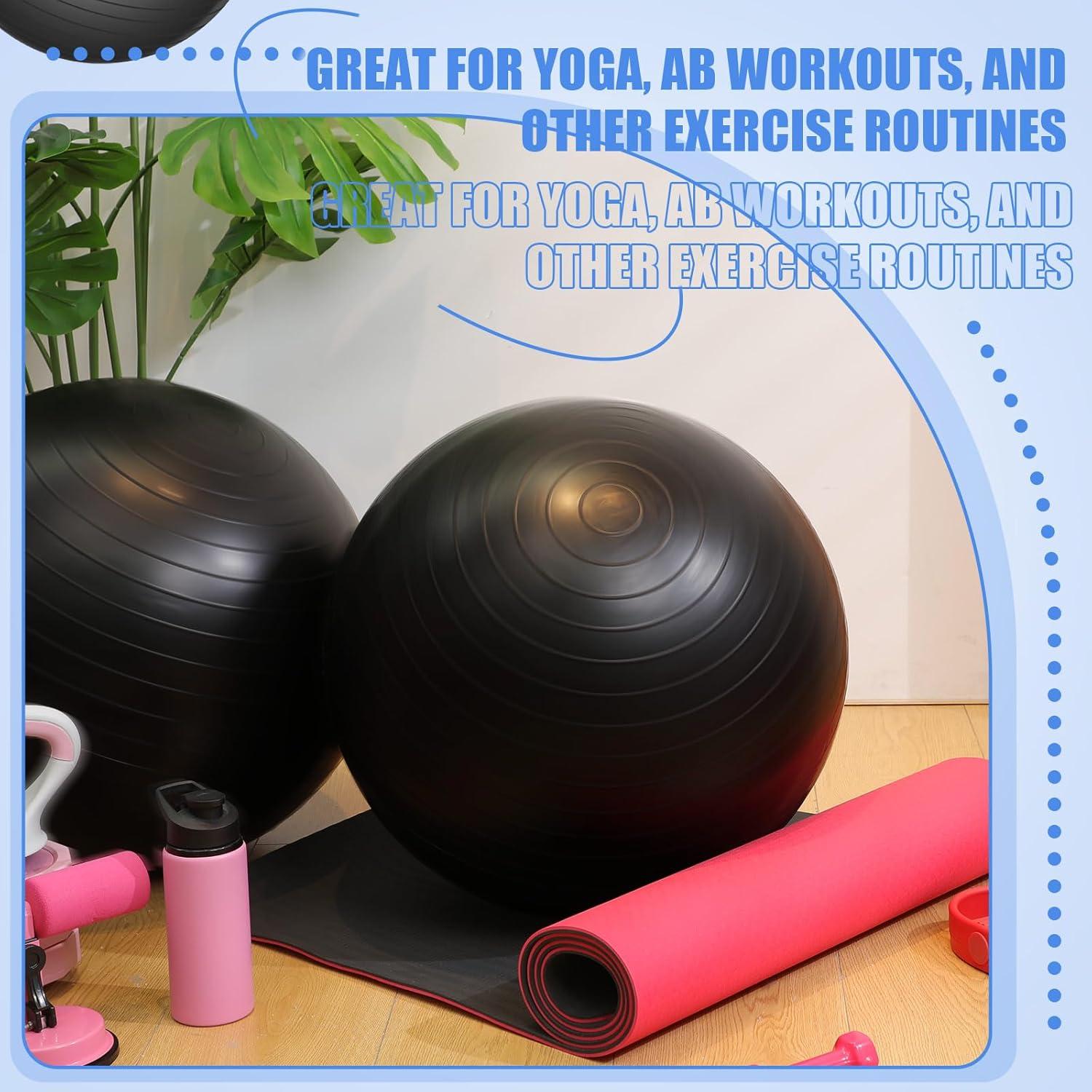 Bolas de Yoga Leyndo 65 cm Antirrotura con Bomba - 2 Pcs