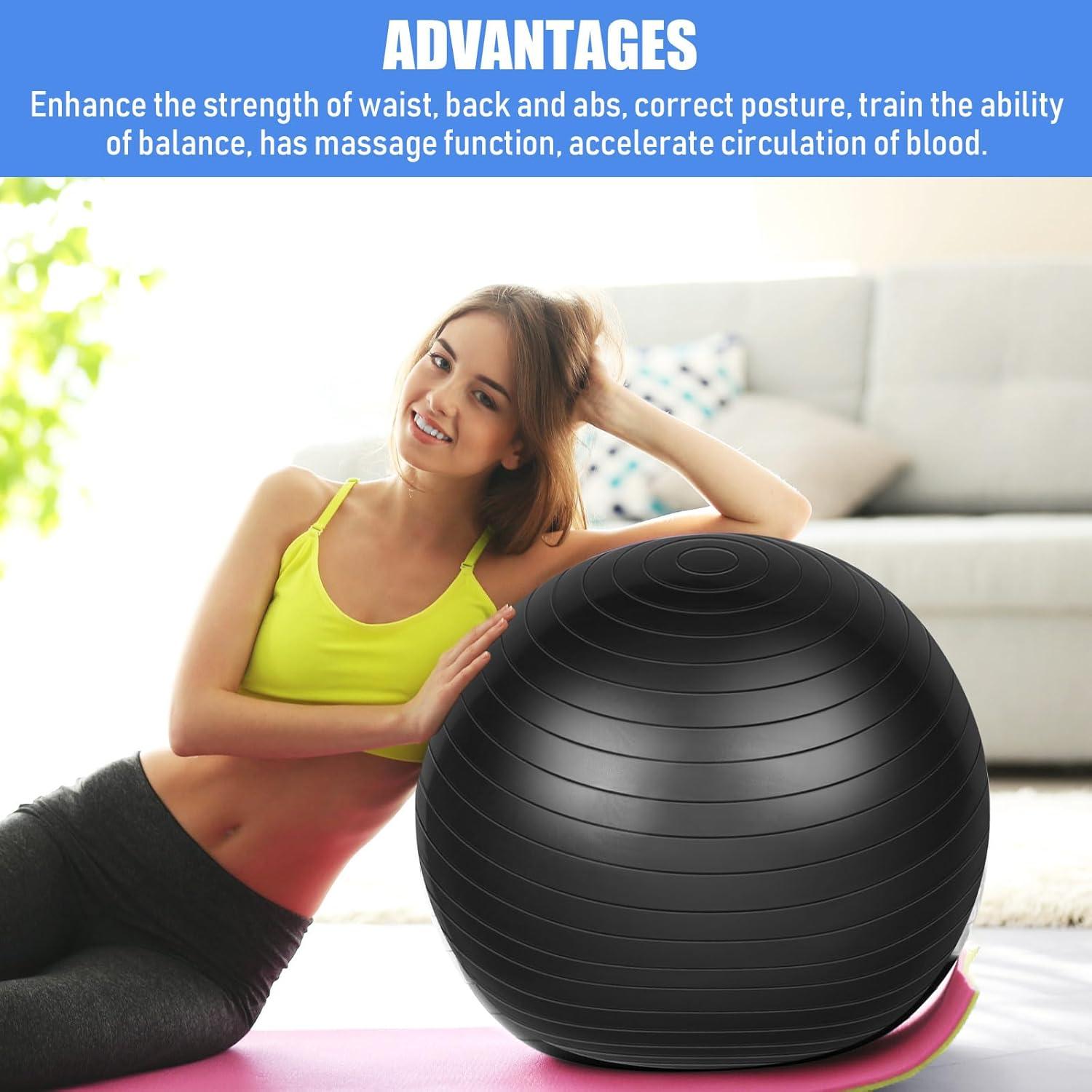 Bolas de Yoga Leyndo 65 cm Antirrotura con Bomba - 2 Pcs