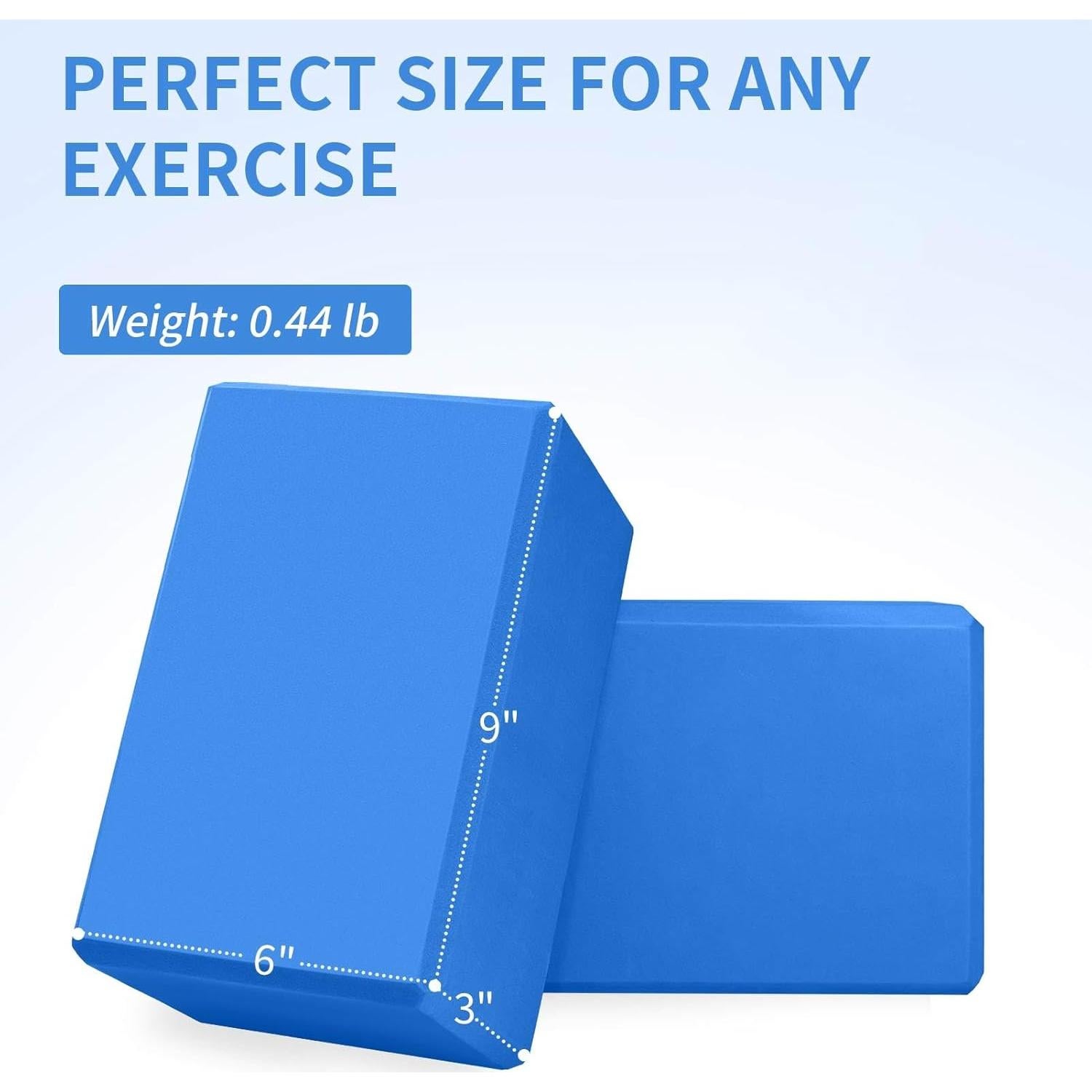 Bloques de Yoga H.J. Immbir 4-Pack EVA Antideslizantes 22.86x15.24x7.62 cm