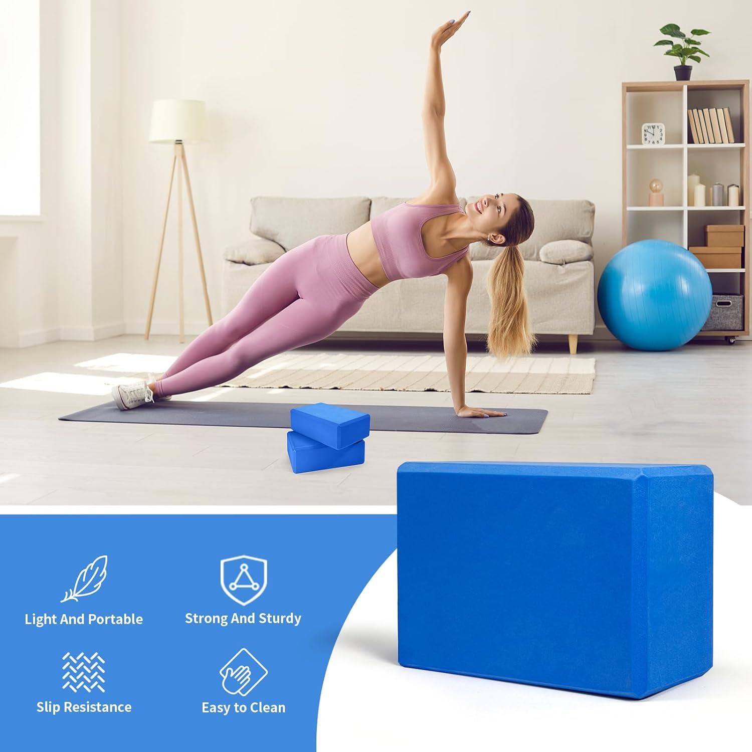 Bloques de Yoga H.J. Immbir 4-Pack EVA Antideslizantes 22.86x15.24x7.62 cm