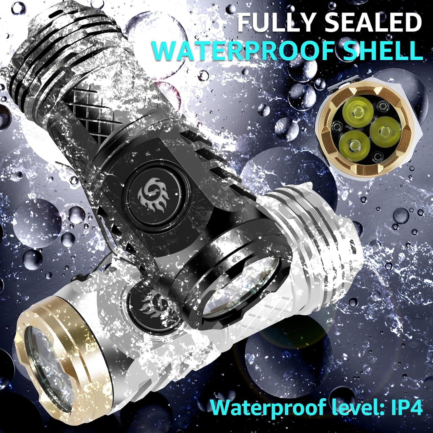 Mini Linterna LED NEMTMCUA 5 Modos Impermeable IPX4 8.2cm