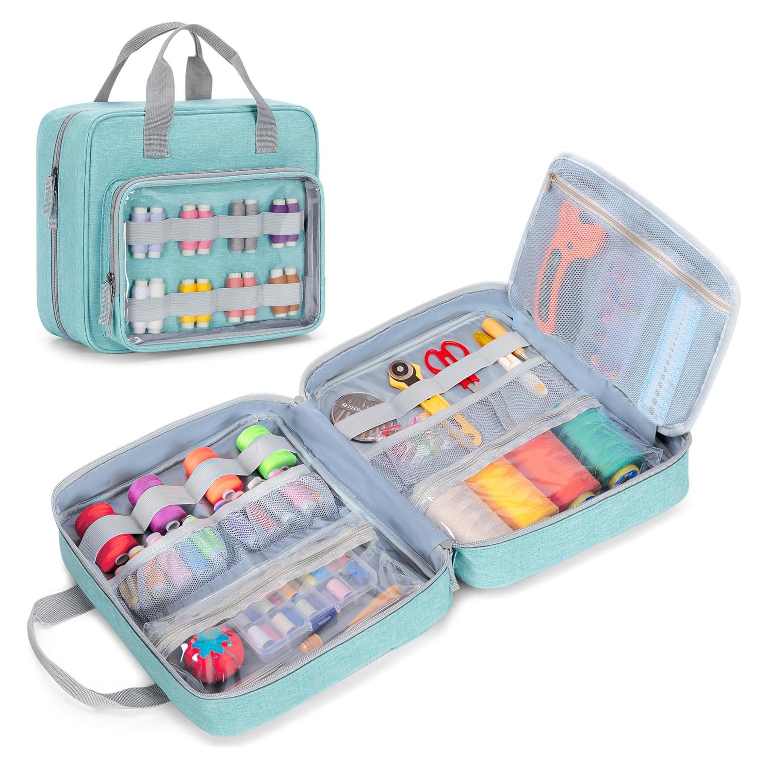 Organizador de Costura LUXJA Azul con Bolsillos Versátiles