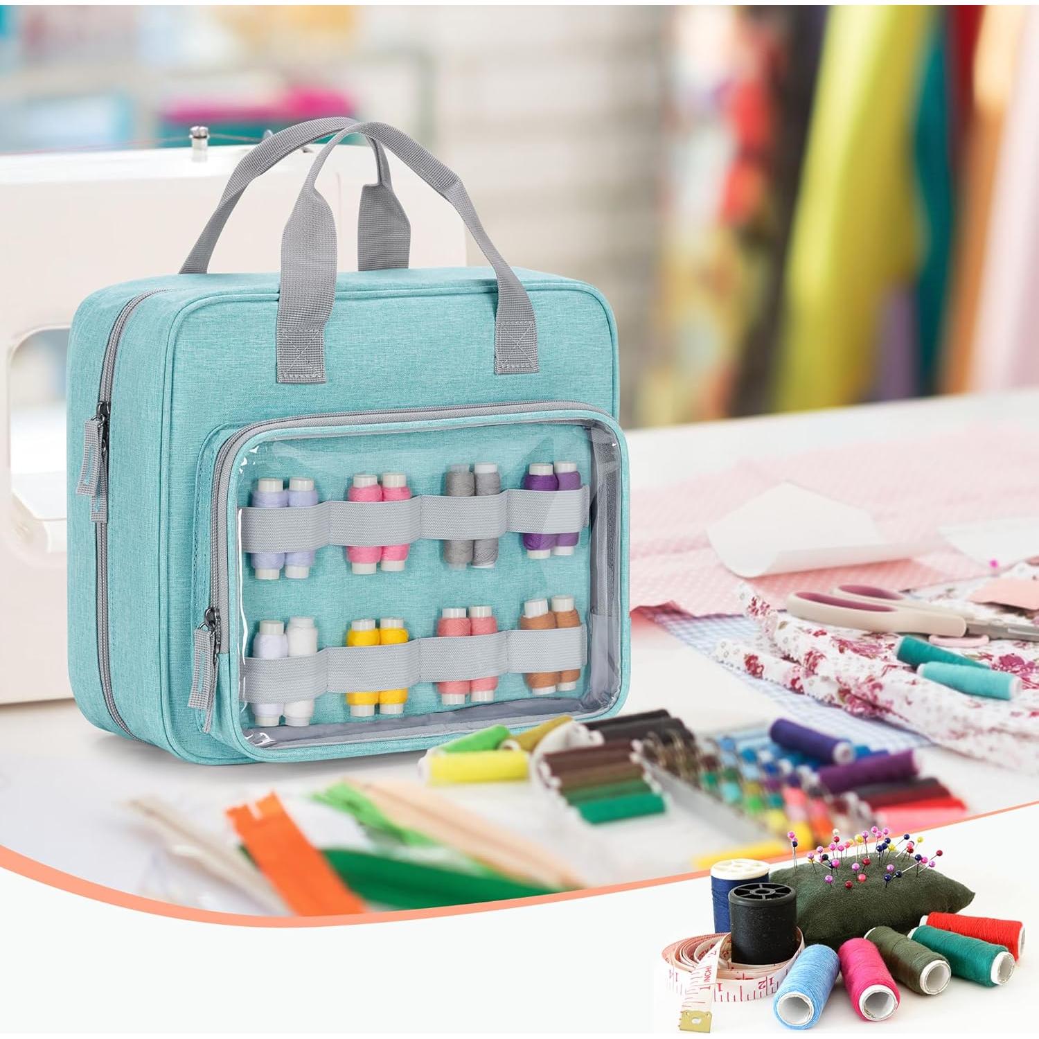 Organizador de Costura LUXJA Azul con Bolsillos Versátiles