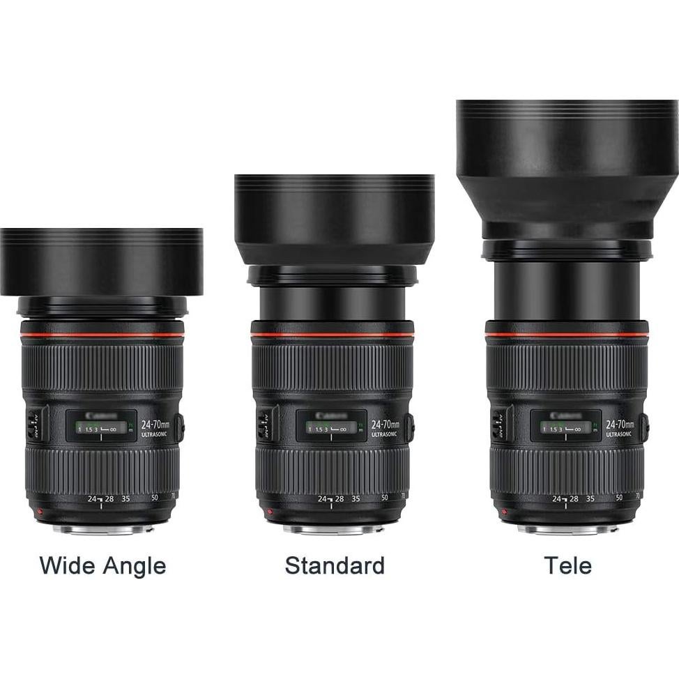 Capucha de lente colapsable 49mm X-SweetDream para Canon Nikon Sony