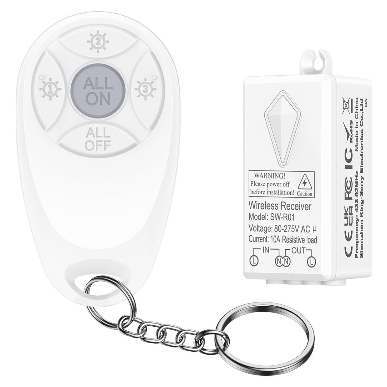 Kit Interruptor Inalámbrico Thinkbee WL11C, Control Remoto 3 Teclas