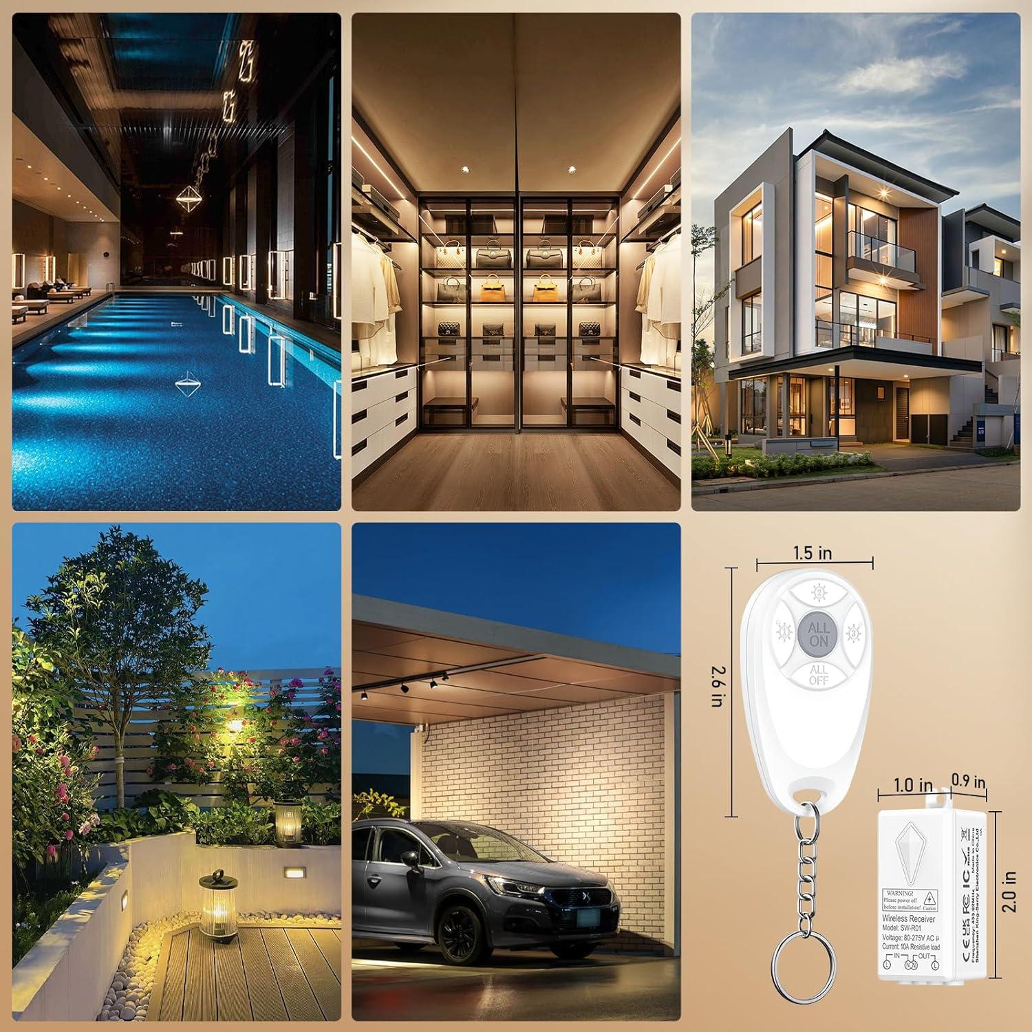 Kit Interruptor Inalámbrico Thinkbee WL11C, Control Remoto 3 Teclas