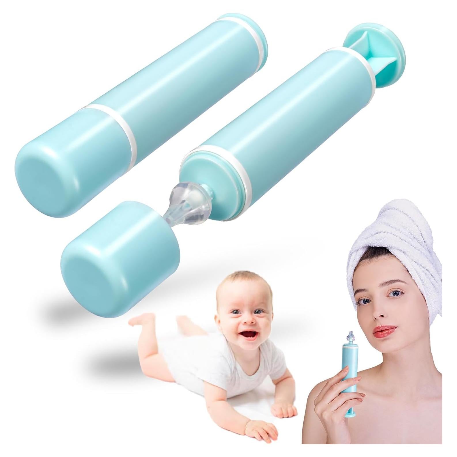 Aspirador Nasal Manual Elfzone - 2 Piezas - Portátil Azul