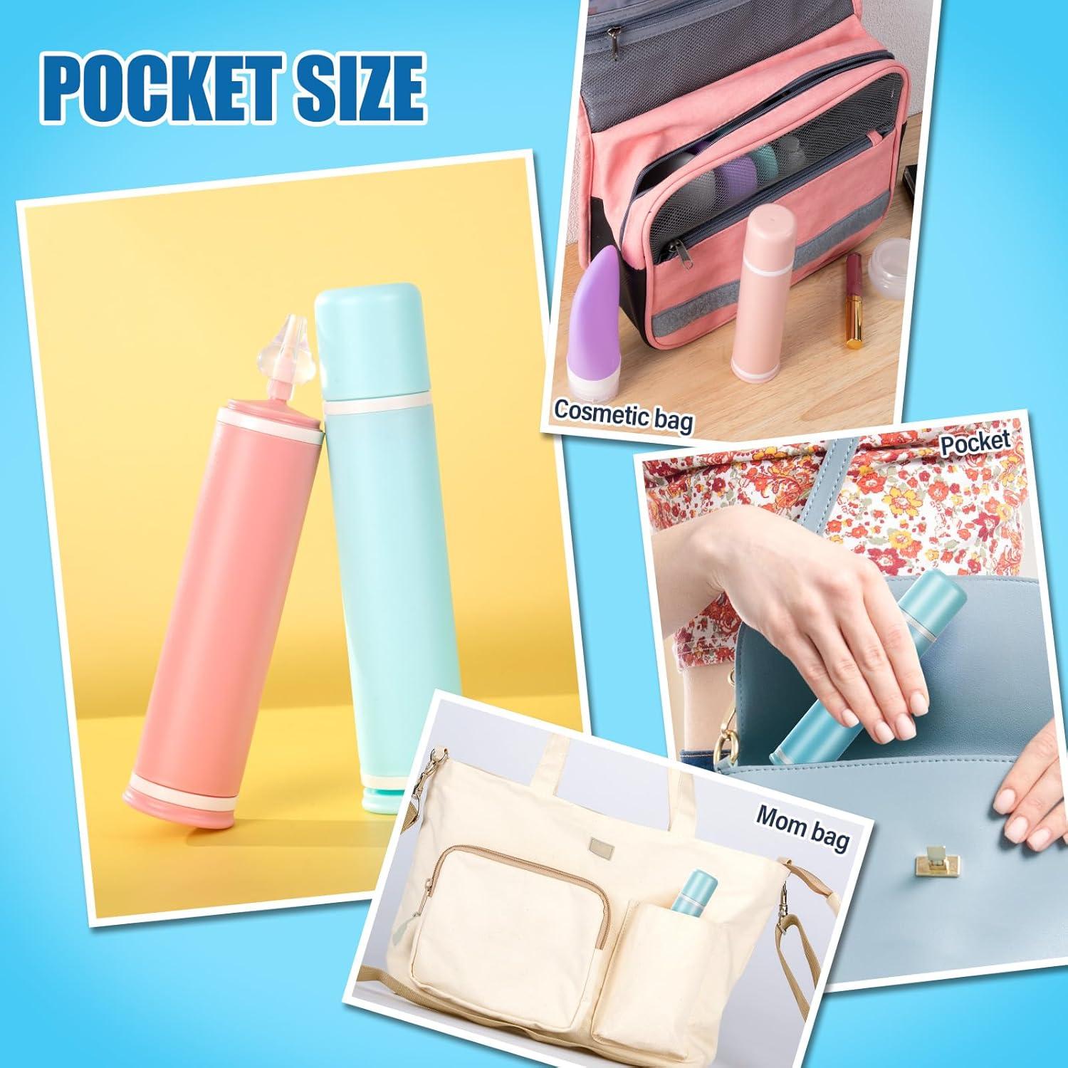 Aspirador Nasal Manual Elfzone - 2 Piezas - Portátil Azul