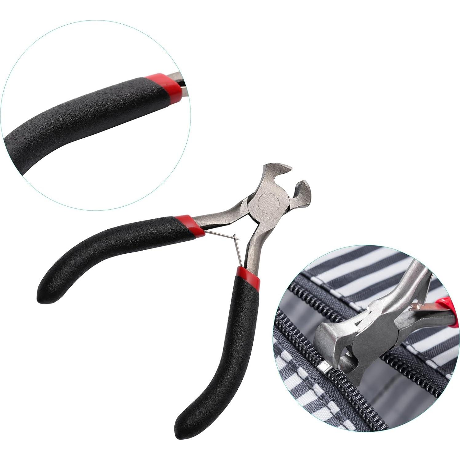 Kit de Reparación de Cremalleras 205 Piezas Maosifang - Negro y Plata