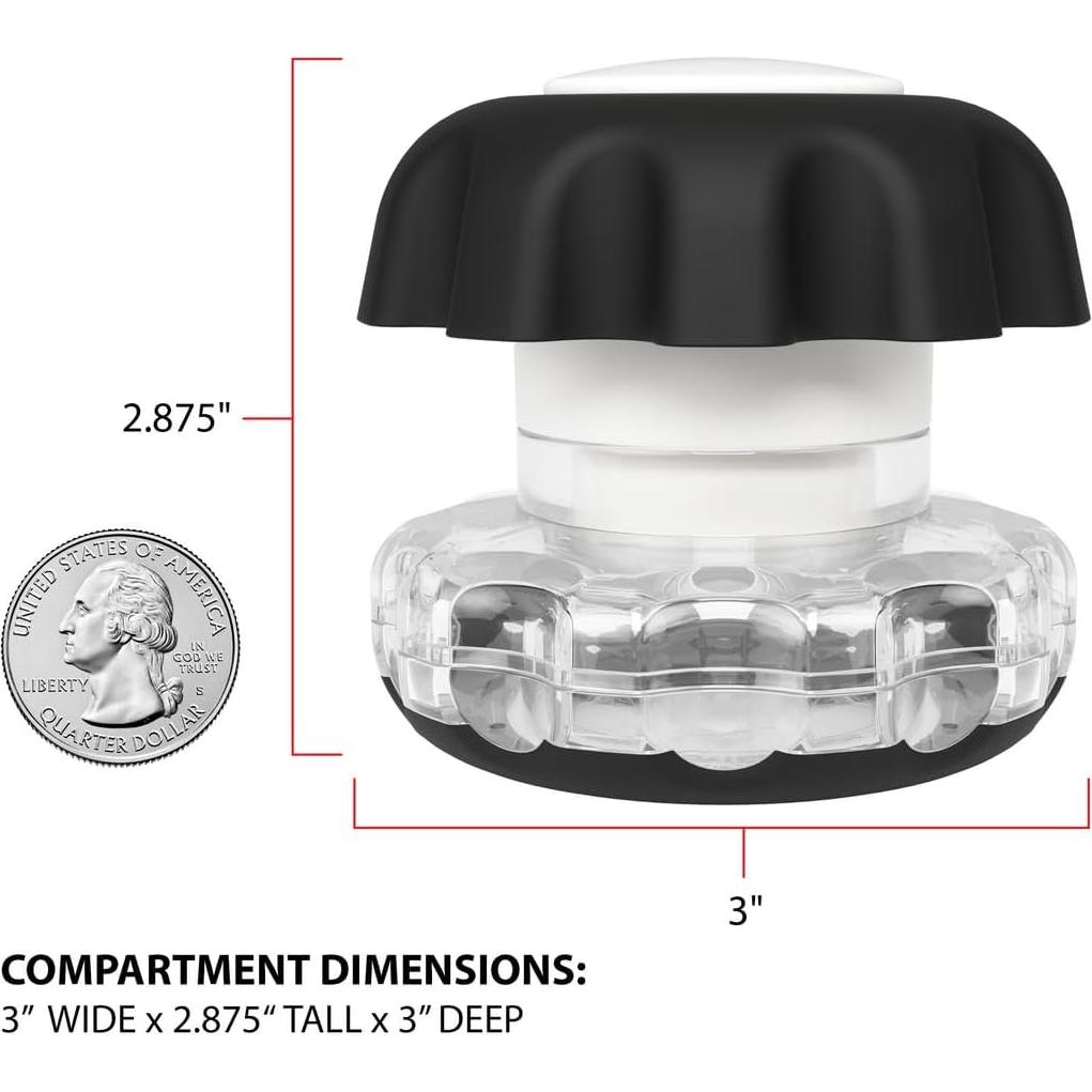 Planificador Semanal de Medicamentos EZY DOSE Negro 3 Compartimentos