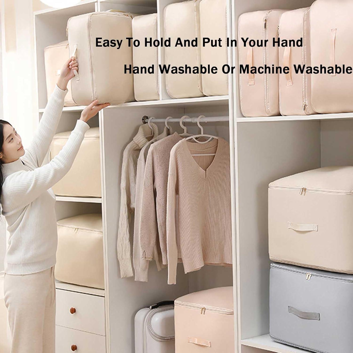 2 Bolsas de Almacenamiento Plegables ZLYDG Rosa Grande