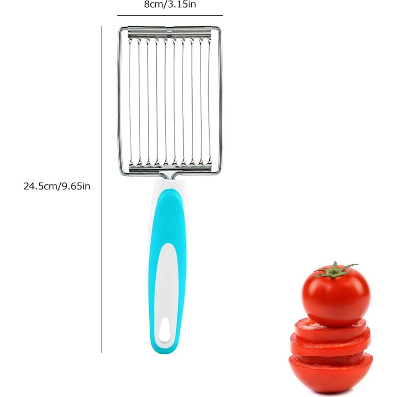 Cortador de Carne Fría ASHATA Acero Inoxidable 24.5 cm Azul