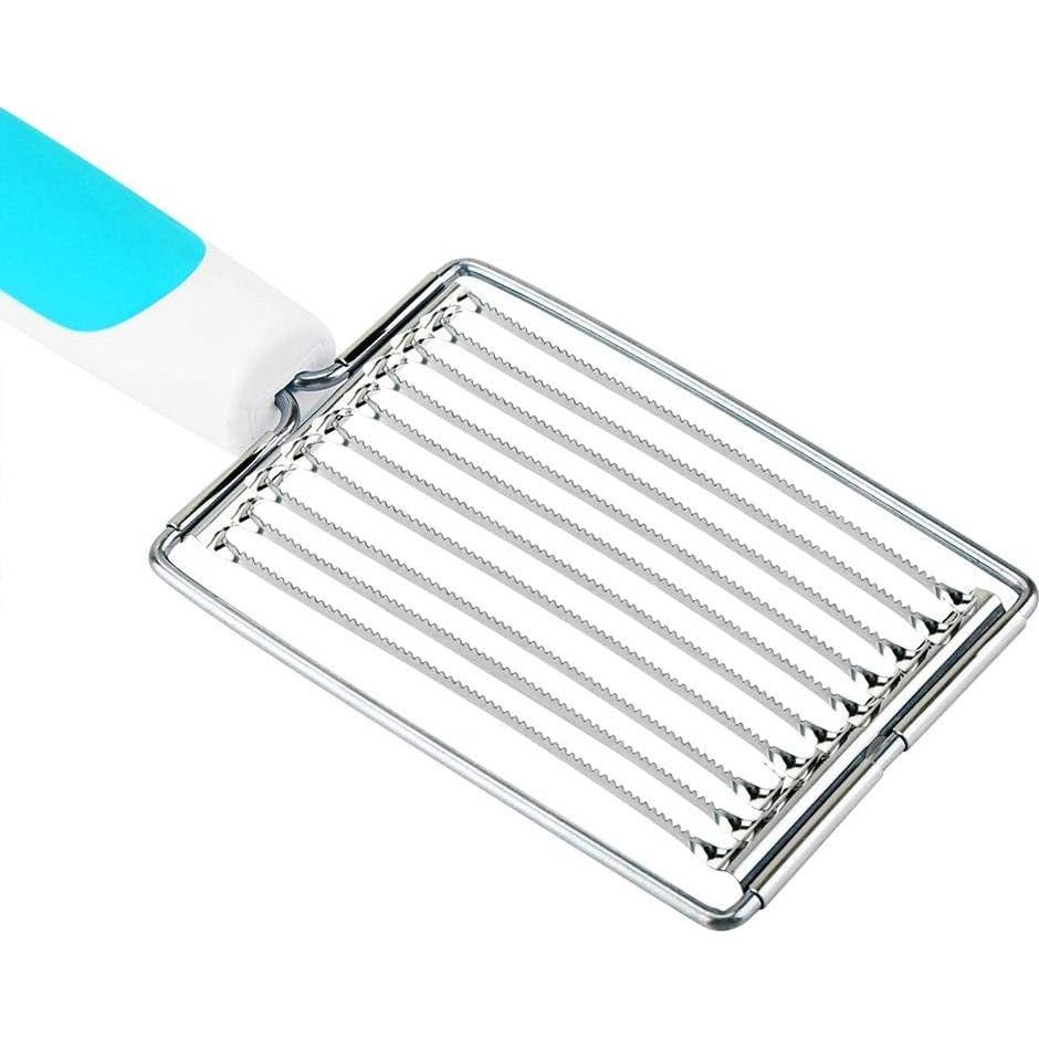 Cortador de Carne Fría ASHATA Acero Inoxidable 24.5 cm Azul