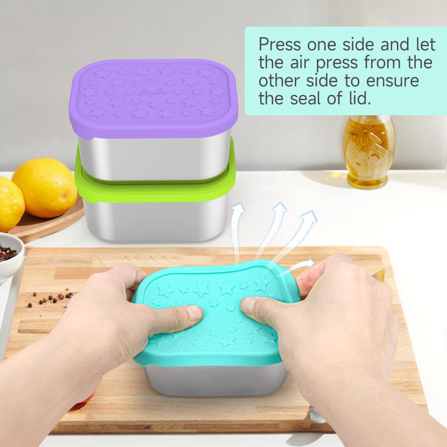 Contenedores de Snack SOPHICO Acero Inoxidable 14oz 4 Pack