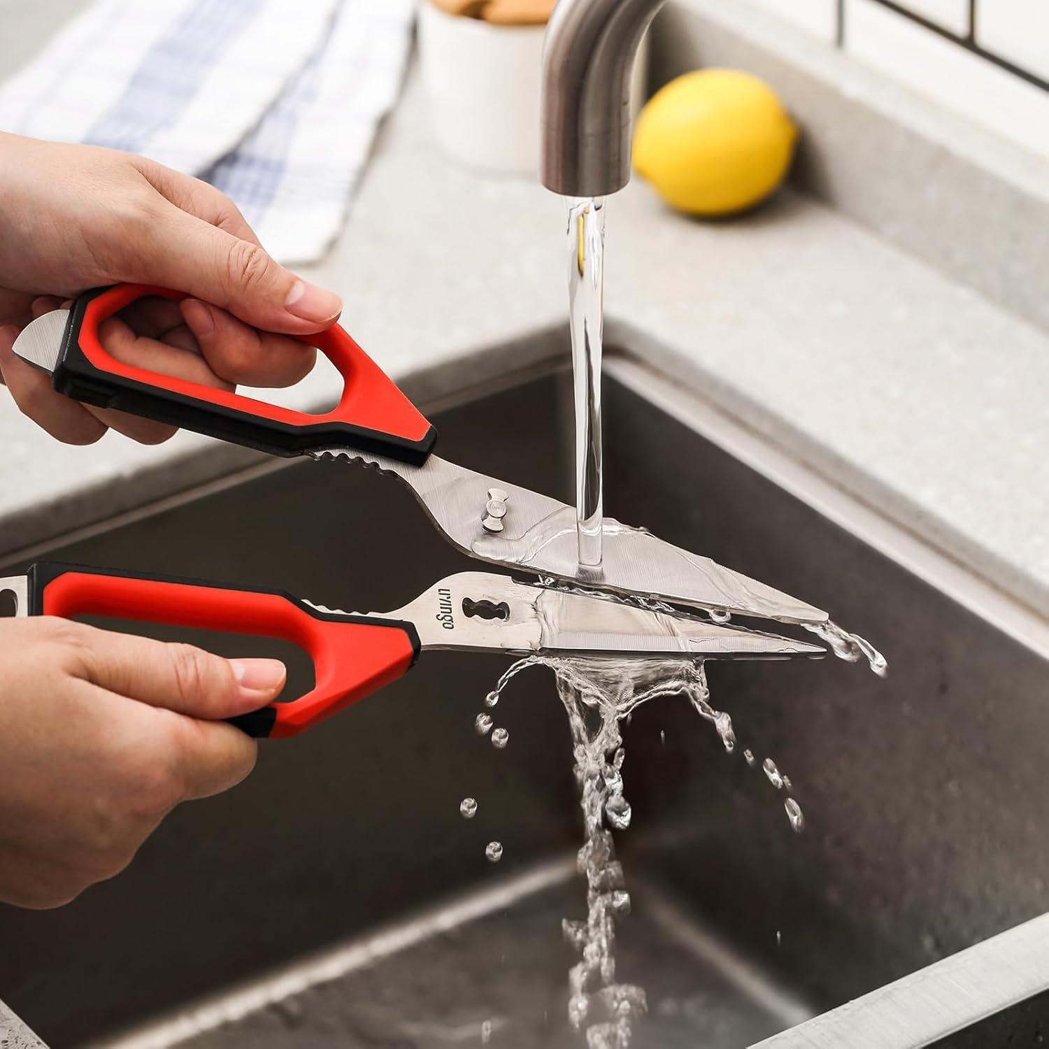 Juego de Tijeras de Cocina LIVINGO Acero Inoxidable 2 Piezas