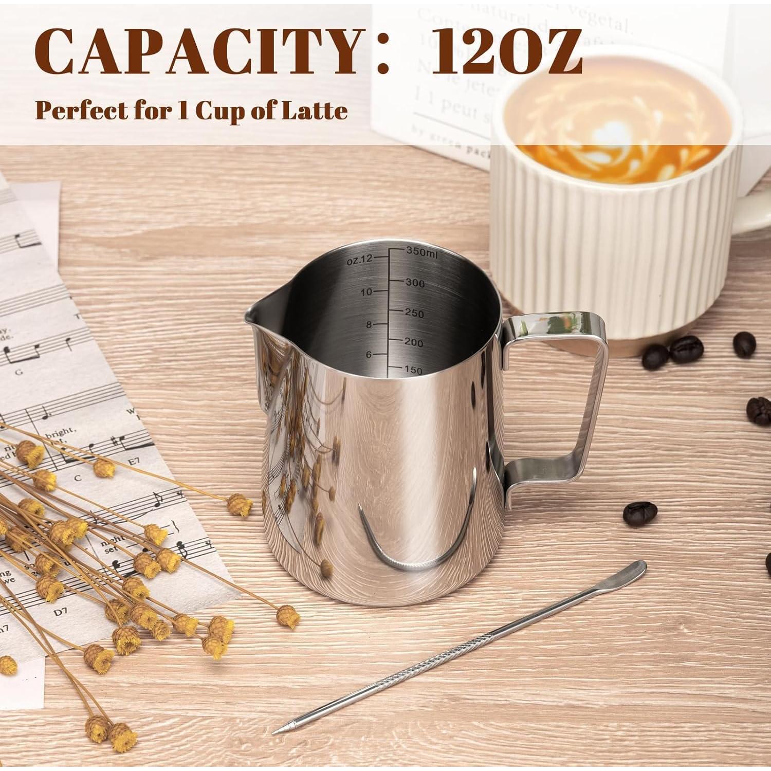 Jarra Espumadora de Leche UZER 350ml Acero Inoxidable