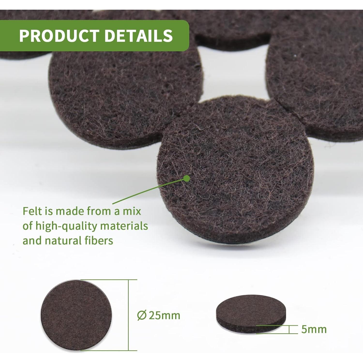Almohadillas de Fieltro para Muebles Covercorner 96 PCS Redondas