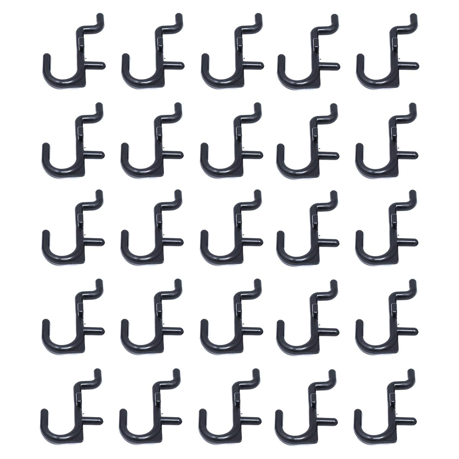 Ganchos de Plástico J No Bloqueantes JSP 25 Unidades Negro