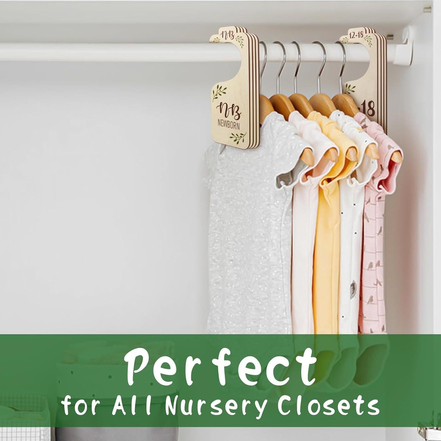 Divisores de Armario para Bebés CCYLTL - 8 PCS Madera Doble Cara