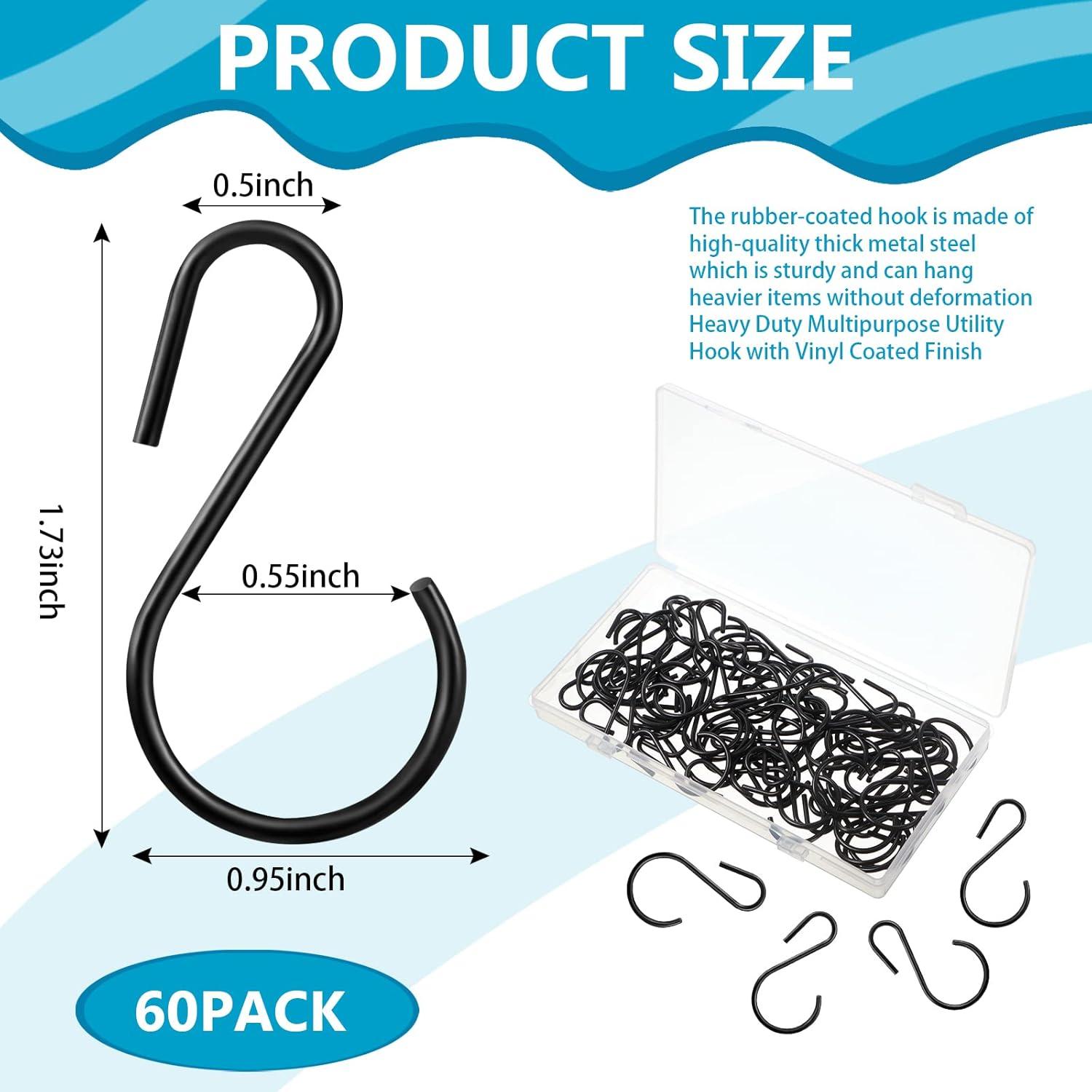 Ganchos S Sratte de Acero Inoxidable 4.4 cm - 60 Piezas