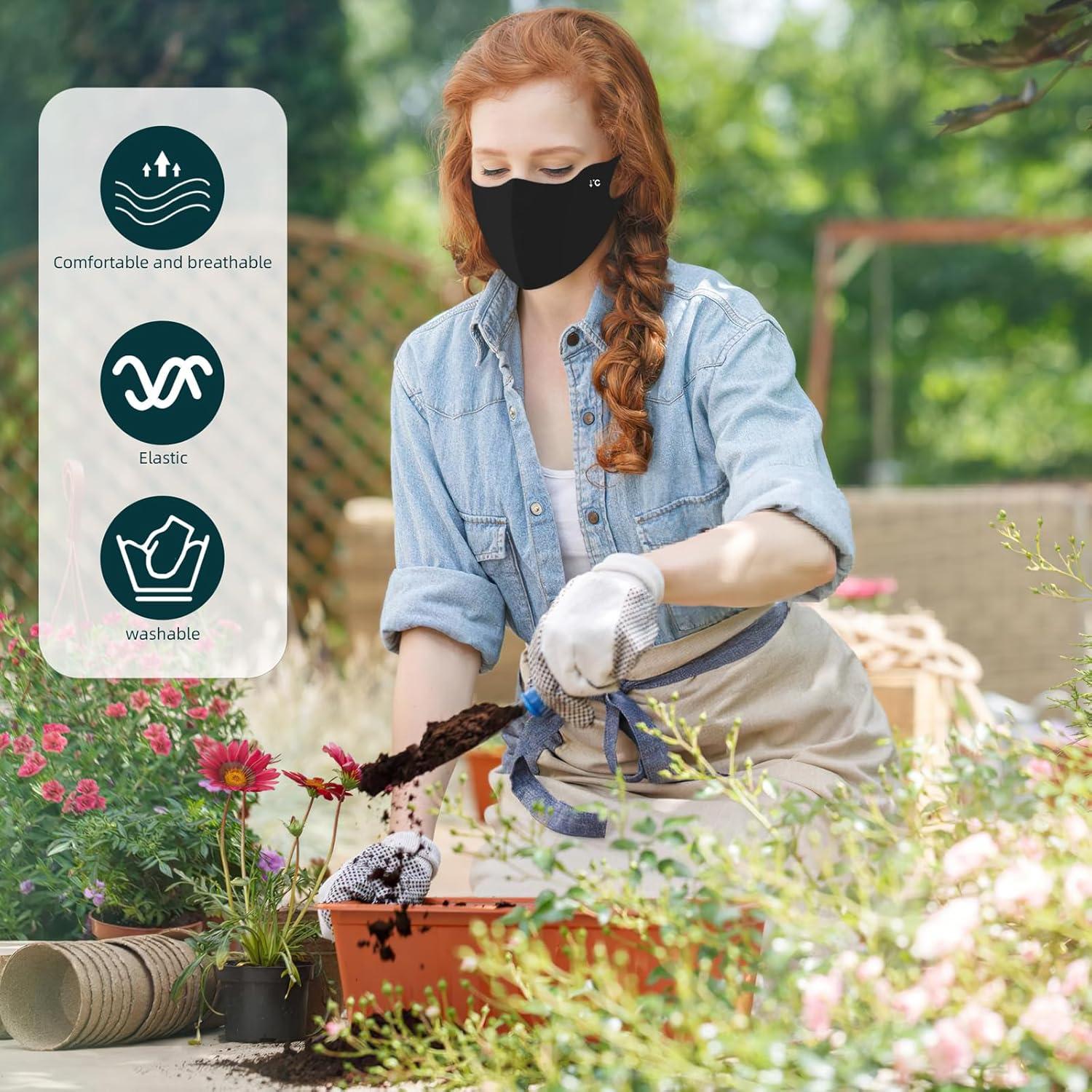 Mascarilla Facial Reutilizable UV 4 Piezas Unisex Negra