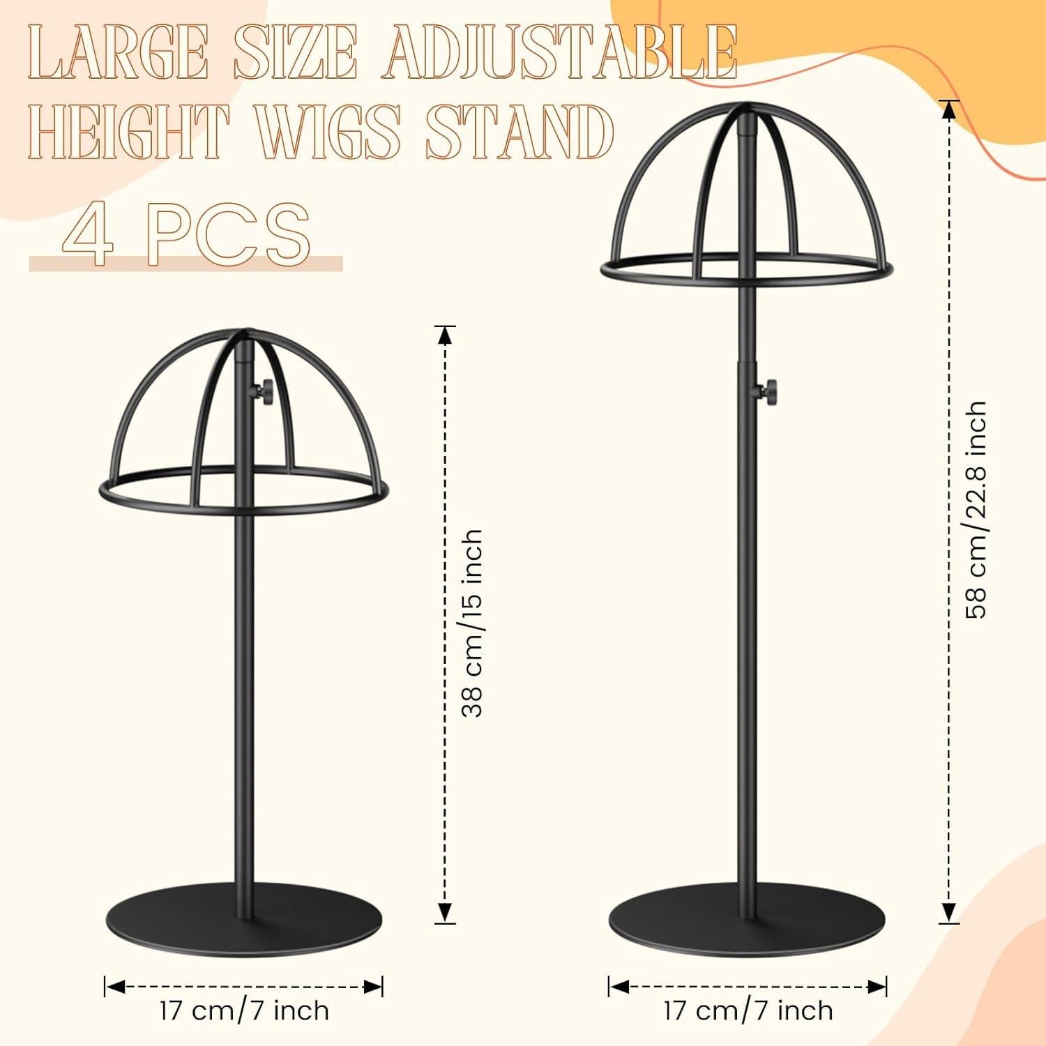 Soportes para Sombreros Sintuff 4 Pcs Ajustables 38-58 cm