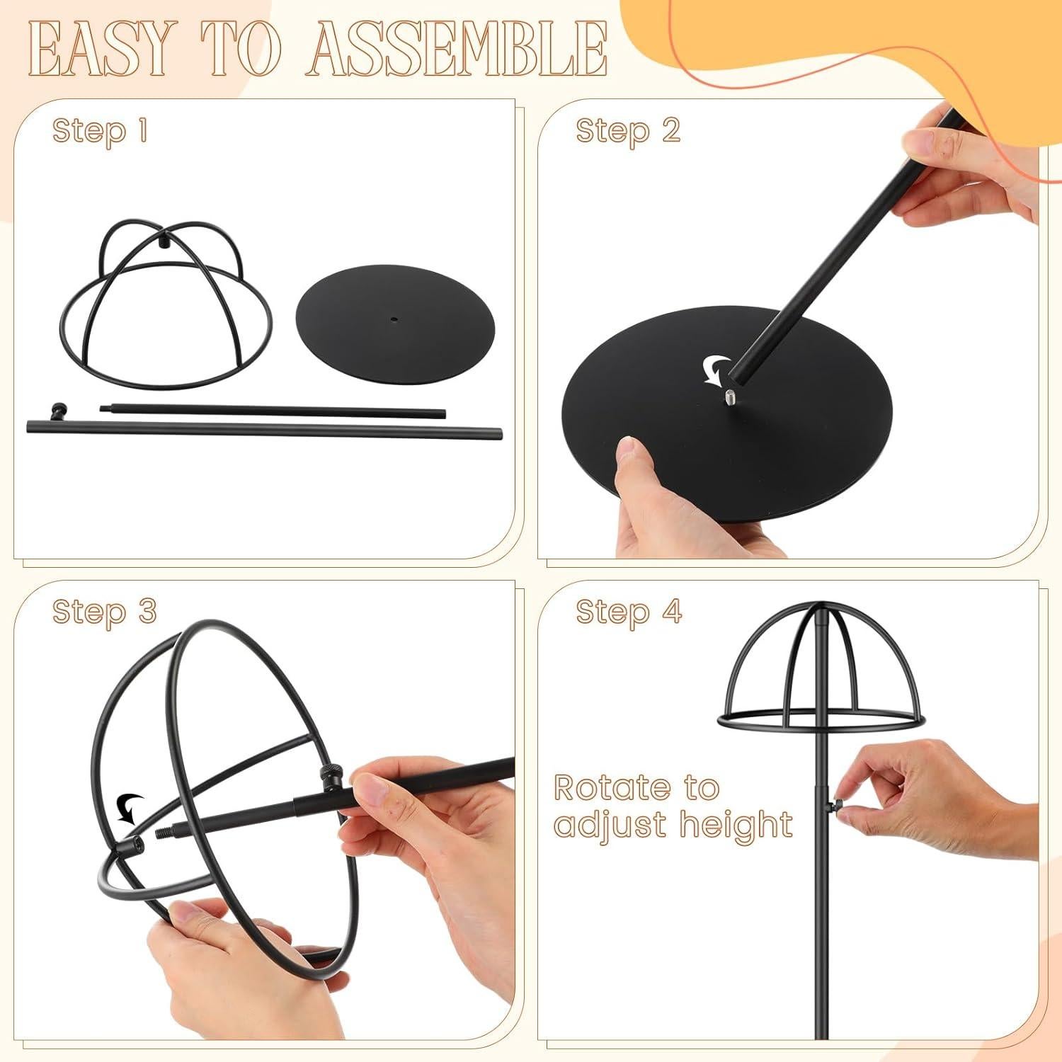 Soportes para Sombreros Sintuff 4 Pcs Ajustables 38-58 cm