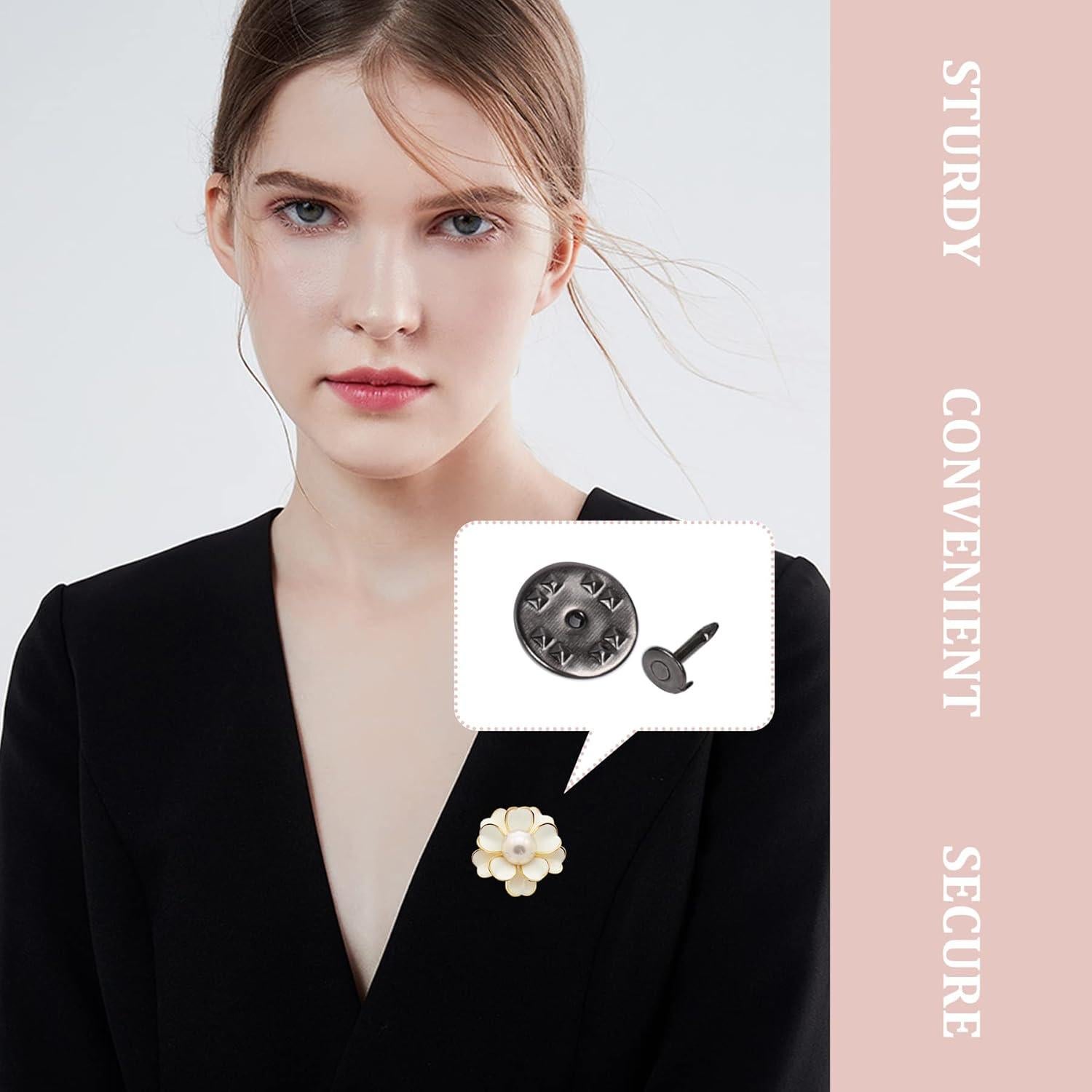 Pasadores de Corbata JANYUN 120 Piezas Clutch Mariposa Negro 4mm