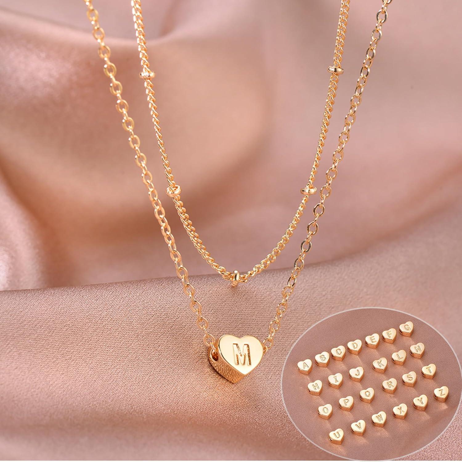 Brazaletes de Tobillo Iniciales YANODA para Mujeres Oro 14K