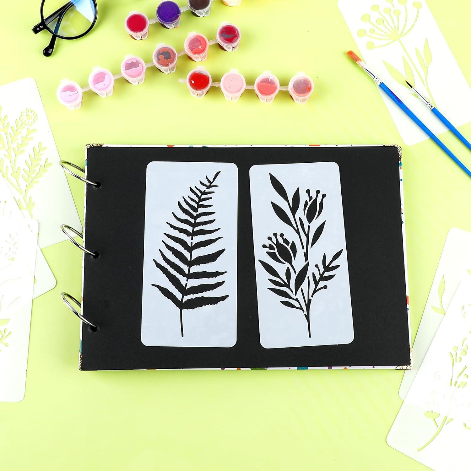 Plantillas Reutilizables para Pintar Flores Jeffdad - 9 Piezas