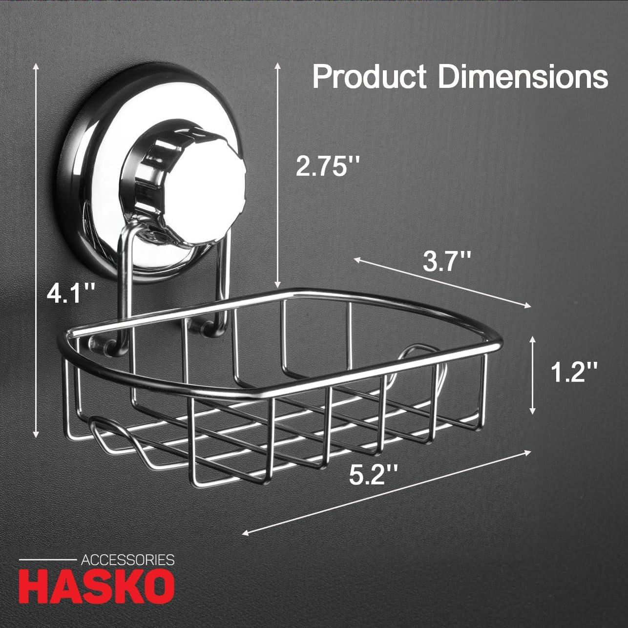 Soporte de Jabón HASKO con Ventosa Acero Inoxidable 11x12.7cm