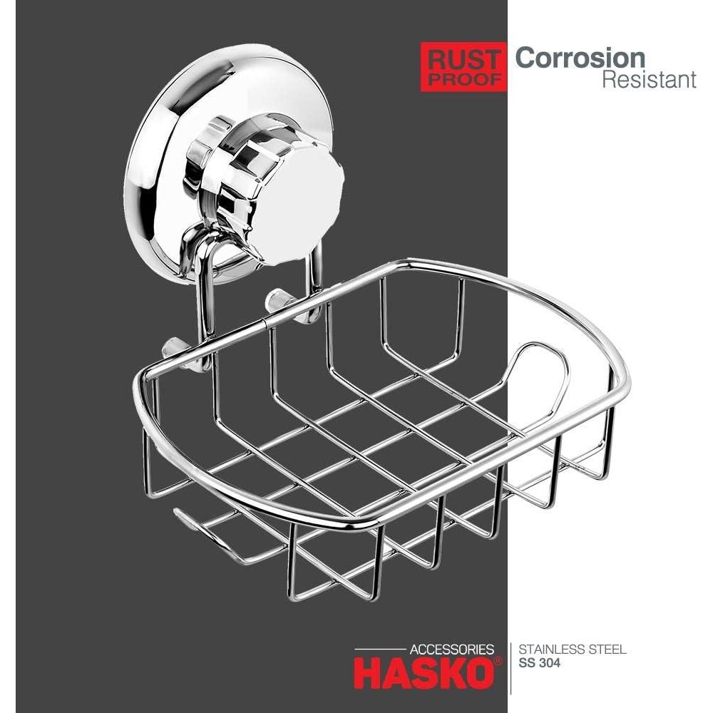 Soporte de Jabón HASKO con Ventosa Acero Inoxidable 11x12.7cm