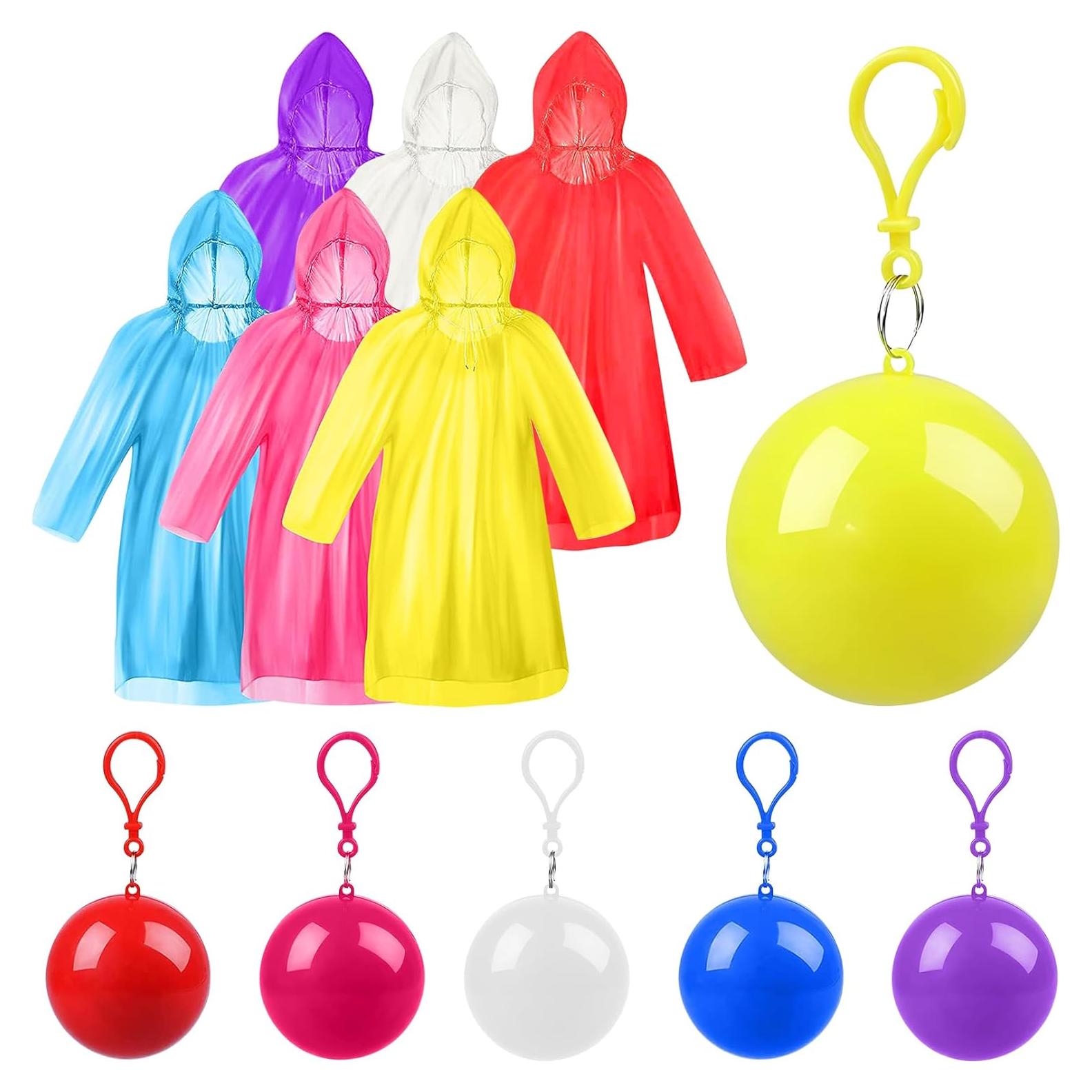 6 Ponchos de Lluvia Desechables Xrkuu para Adultos - Impermeables