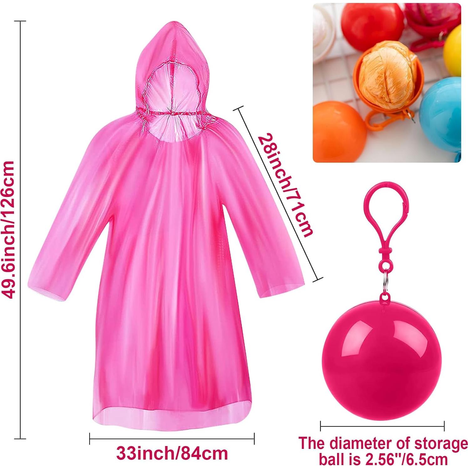 6 Ponchos de Lluvia Desechables Xrkuu para Adultos - Impermeables
