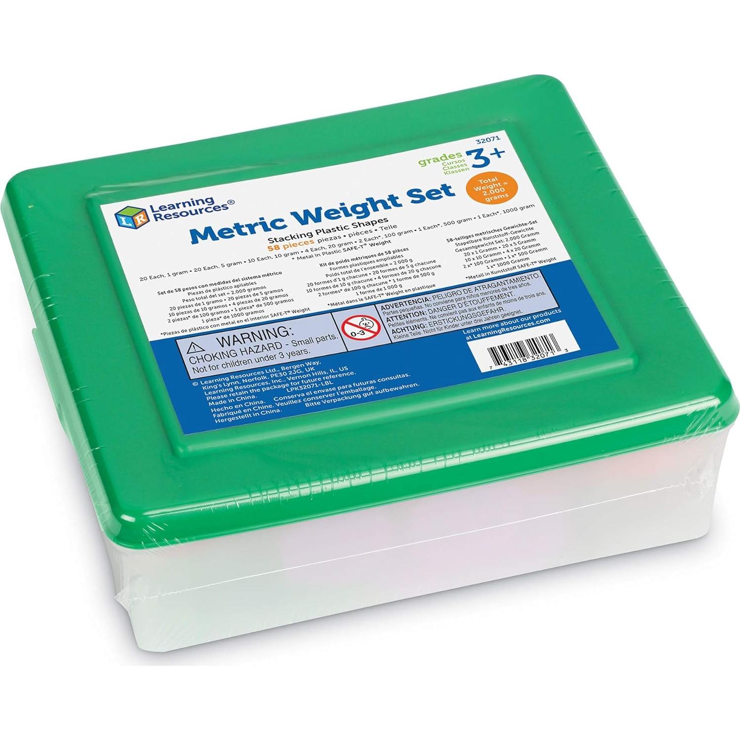 Juego de Pesas Métricas Learning Resources 58 Piezas 1g a 1000g