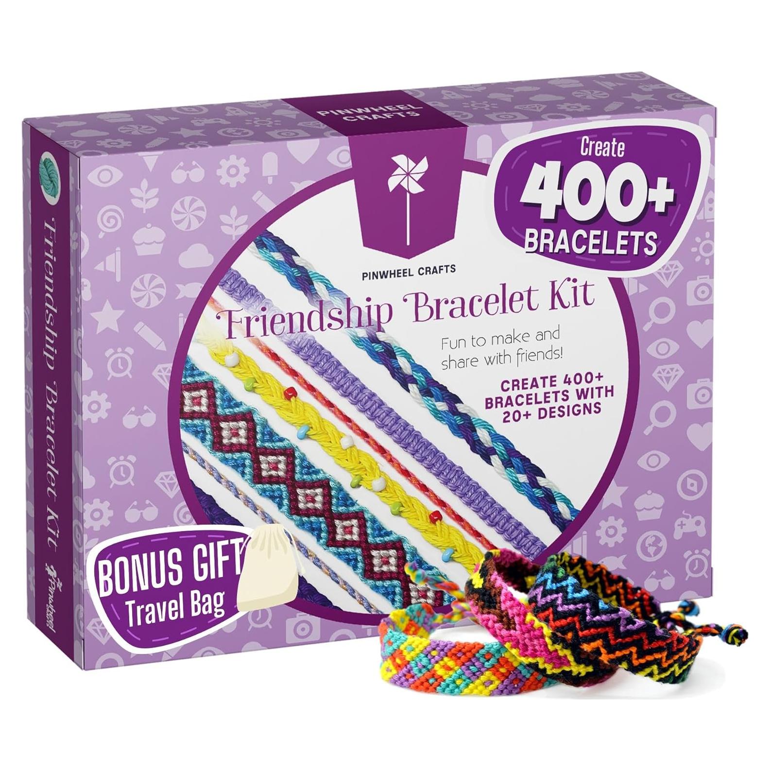 Kit de Pulsera de Amistad Pinwheel Crafts - 100 Hilos Multicolor