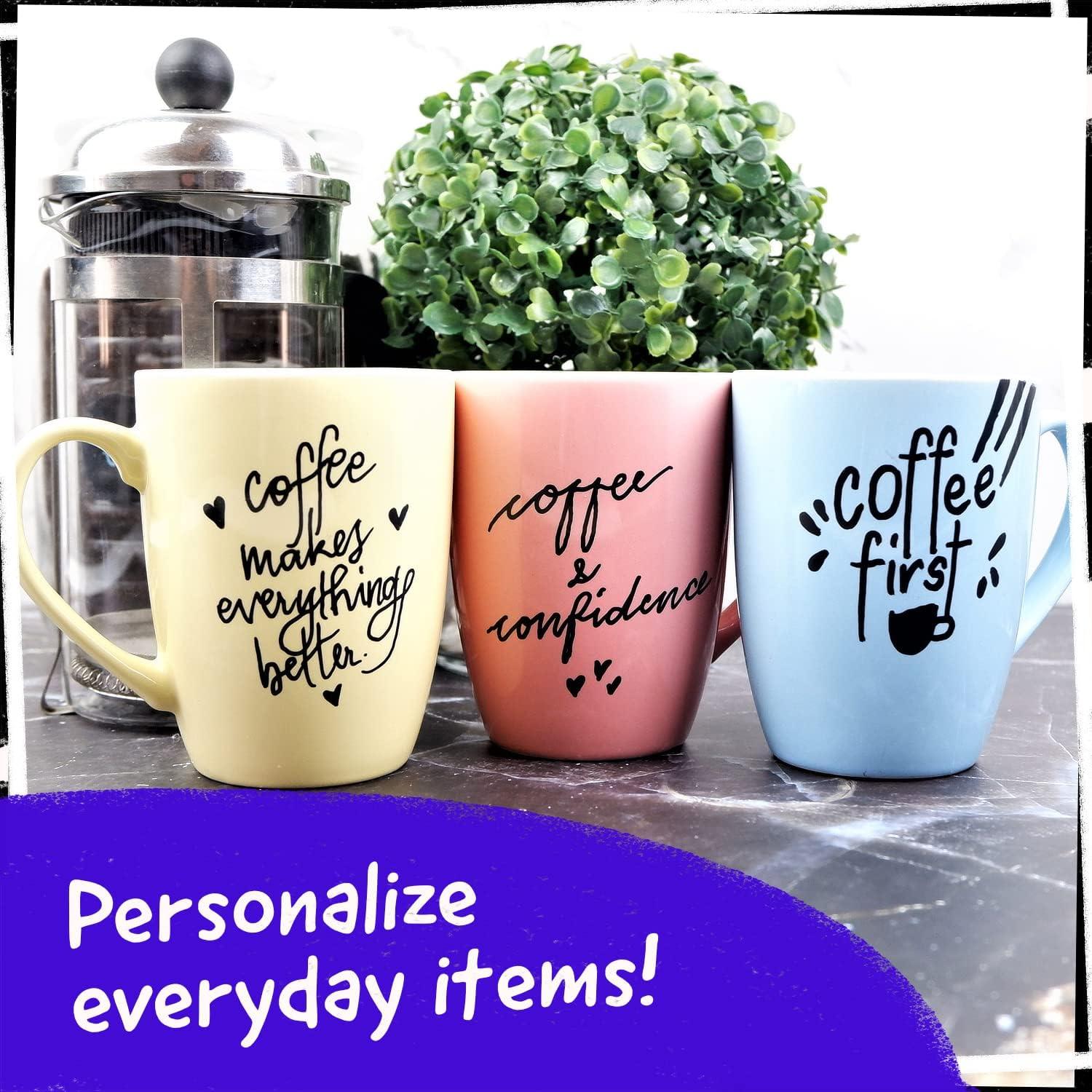 Set de 5 Marcadores de Pintura Acrílica Negra Funcils - Punta Fina 1mm a 15mm