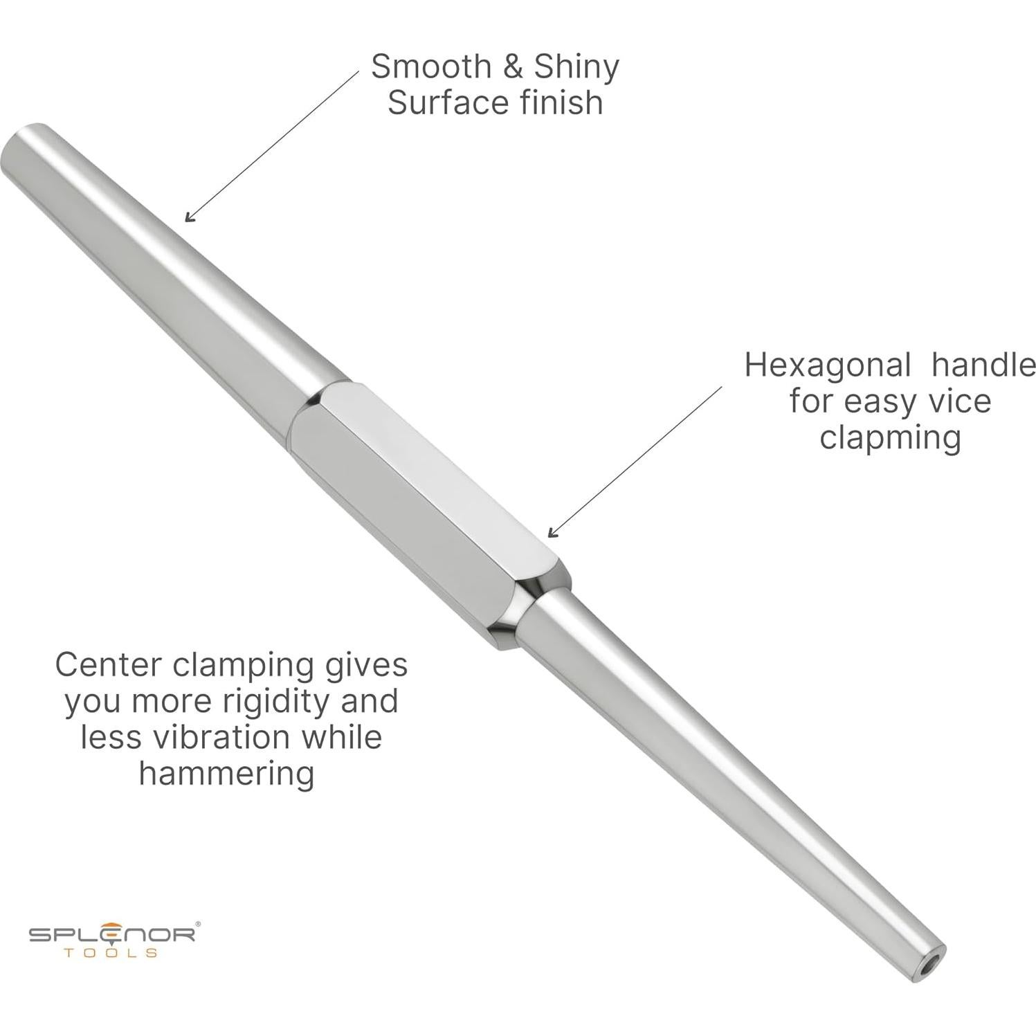 Anillo Mandril de Acero Splenor 33 cm US 0-15 Sin Estrías
