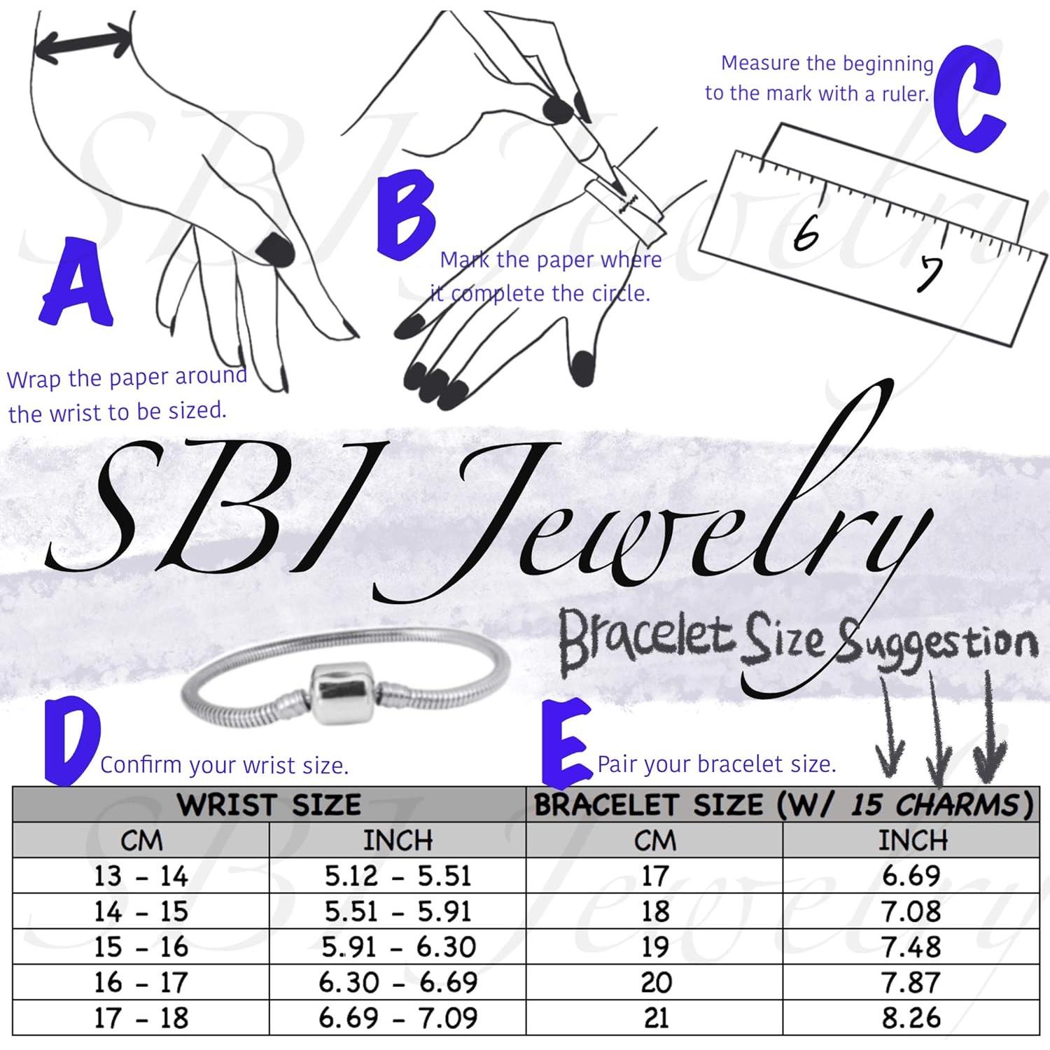 Pulsera de cadena de serpiente SBI Jewelry 17-21 cm para mujer