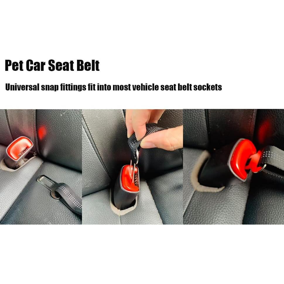 Cinturón de Seguridad para Perros Wvkzuc Ajustable Nylon Negro