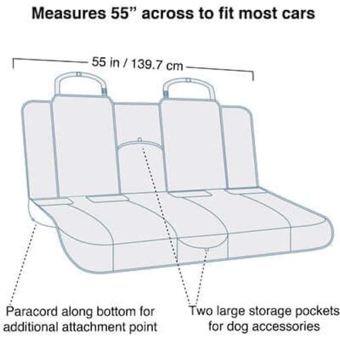 Cubierta de Asiento de Banco Kurgo Rover para Perros 139.7 cm